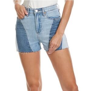 NWT! Blank NYC The Reeve Juicy Patchwork Colorblock Denim Shorts - Size 28